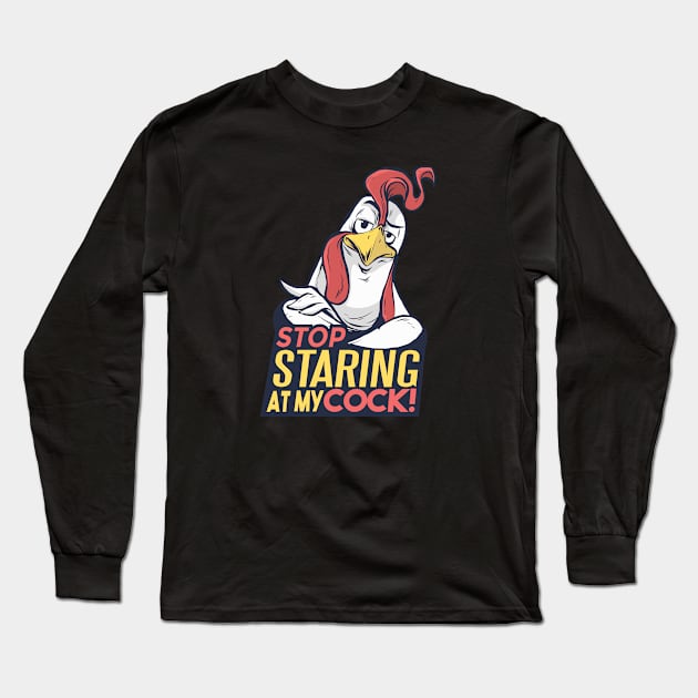 Staring Cock Long Sleeve T-Shirt by EarlAdrian